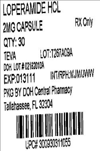 Label Image For 2mg 30 Count Pack (Loperamide 2mg (teva))